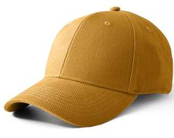 Artexia Basecap Herren 100% Baumwolle Cap Herren Kappe Herren Baseball Caps Für Herren Caps Männer Baseball Cap Herren Baseball Cap Damen Baseball Cap Herren (Senf) von Artexia