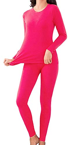 Artfish Damen Thermounterwäsche-Set mit Fleece-Futter Gr. XS, hot pink von Artfish