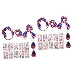 Artibetter 2 Sätze Unabhängigkeitstag Ohrringe amerikanische Flaggen blaue haarzusätze Ohrringe für Männer Geschenke Stirnband mit US-Flagge Aufkleber mit amerikanischer Flagge Haken Zubehör von Artibetter