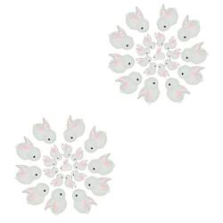 Artibetter 40 Stk Kaninchen Diy Haarschmuck Schmuckherstellung Flatback -schmuckanhänger Hasenfiguren Mädchen Bastelt Kaninchen-miniaturfiguren Massenhandwerk Harz Charme Handyhülle von Artibetter