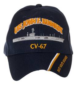 Offiziell lizenzierte USS John F. Kennedy CV-67 bestickte Baseballkappe, Marineblau von Artisan Owl