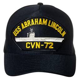 United States Navy USS Abraham Lincoln CVN-72 Flugzeugträger Schiff Emblem Patch Hut Navy Blue Baseball Cap von Artisan Owl
