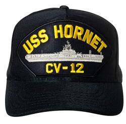 United States Navy USS Hornet CV-12 Flugzeugtr?ger Schiff Emblem Patch Hut Marineblau Baseballkappe von Artisan Owl