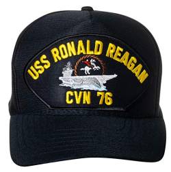 United States Navy USS Ronald Reagan CVN-76 Supercarrier Ship Emblem Patch Hat Navy Blue Baseball Cap von Artisan Owl