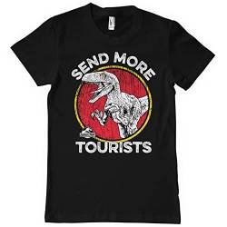 Jurassic Park Offizielles Lizenzprodukt Send More Tourists Herren T-Shirt (Schwarz), Large von Artist Unknown