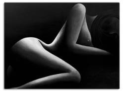 Leinwandbild ARTLAND "Akt" Bilder Gr. B/H: 120 cm x 90 cm, Frau Querformat, 1 St., schwarz Leinwandbilder von Artland