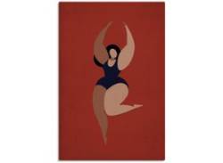 Leinwandbild ARTLAND "Prima Ballerina" Bilder Gr. B/H: 60 cm x 90 cm, Bilder von Frauen Hochformat, 1 St., bunt Leinwandbilder von Artland