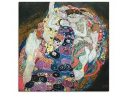 Wandbild ARTLAND "Die Mädchen (Die Jungfrau)" Bilder Gr. B/H: 100 cm x 100 cm, Leinwandbild Frau quadratisch, 1 St., bunt Kunstdrucke von Artland