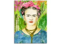Wandbild ARTLAND "Frida Kahlo II" Bilder Gr. B/H: 90 cm x 120 cm, Leinwandbild Bilder von Frauen Hochformat, 1 St., bunt Kunstdrucke von Artland