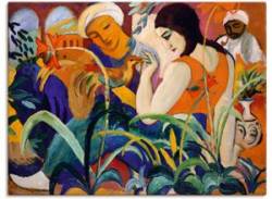 Wandbild ARTLAND "Orientalische Frauen. 1912" Bilder Gr. B/H: 120 cm x 90 cm, Leinwandbild Gruppen & Familien, 1 St., bunt Kunstdrucke von Artland