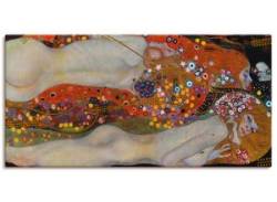 Wandbild ARTLAND "Wasserschlangen II (Die Freundinnen)" Bilder Gr. B/H: 150 cm x 75 cm, Leinwandbild Frau Querformat, 1 St., bunt Kunstdrucke von Artland