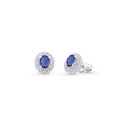 Ohrringe aus Gold mit Diamanten und blauem Saphir Artlinea, Saphir von Artlinea