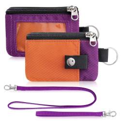 Artpaxy Minimalistische Geldbörse für Herren und Damen, Orange / Violett, Classic von Artpaxy