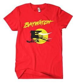 Baywatch Logo T-Shirt (L, Rot) von Artshirt-Factory