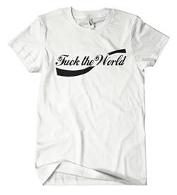 Fuck The World T-Shirt (L, Weiß) von Artshirt-Factory