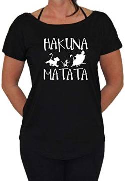 Hakuna Matata Loose Fit Girlie M2, Farbe: Schwarz, Größe: XL von Artshirt Factory