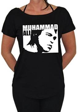 Muhammad Ali Cult Boxing Loose Fit Girlie (S, Schwarz) von Artshirt-Factory
