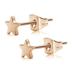 Artskin Nickel frei hypoallergen Titanium Stern Ohrstecker für empfindliche Haut zierliche flache Ohrringe für Teenager Mädchen Frauen kleine minimalistische einfache Schmuck von Artskin