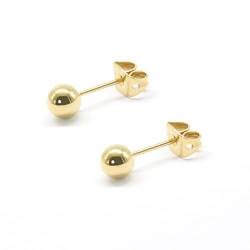 Artskin Titan 14k Gold Kugel Ohrstecker Damen Ohrringe Hypoallergene Ohrringe für Frauen Männer Mädchen Ohrringe 5mm Runde Kugel Ohrringe für empfindliche Ohren von Artskin