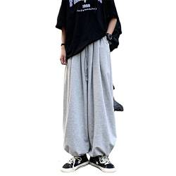 Arynna Baggy Sweatpants mit Taschen für Damen Y2K Casual Cargo Jogger Hose Athletic Lounge Hose, GRAU, Groß von Arynna