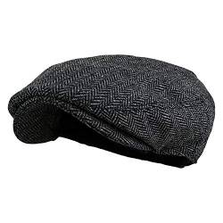 Asalinao Barett Cap Herren Damen Schiebermütze Schirmmütze Newsboy Flat Cap Baskenmütze Stil Kostüm Accessoires Sport Flatcap Schiebermütze Damen Herren Flache Mütze mit Schirm (A) von Asalin