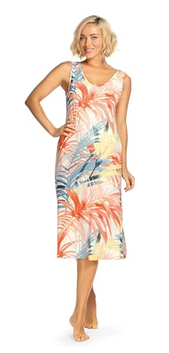 Ascafa Damen Kleid Strand Freizeit 2417111 ohne Arm Knielang Farbe: Bunt Viskose/Elasthan Gr. 52 von Ascafa