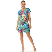 Ascafa Strandkleid (Set, 1-tlg., Set) Damen Strandkleid 95cm Sommerkleid im Tropical-Druck von Ascafa