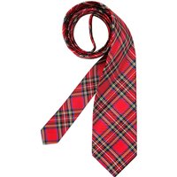 Ascot Herren Krawatte rot Seide mit Karos von Ascot