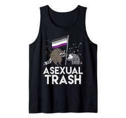 Asexual Trash Raccoon Opossum Asexual Flag Ace Pride LGBTQ Tank Top von Asexual Clothes LGBT Pride Ace Men Women Gifts