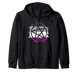 Pentagram Satanic Goth LGBTQ Asexual Flag Ace Pride Ally Kapuzenjacke von Asexual Clothes LGBT Pride Ace Men Women Gifts