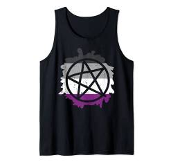 Pentagram Satanic Goth LGBTQ Asexual Flag Ace Pride Ally Tank Top von Asexual Clothes LGBT Pride Ace Men Women Gifts