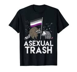 Asexual Trash Raccoon Opossum Asexual Flag Ace Pride LGBTQ T-Shirt von Asexual Shirts LGBT Pride Ace Men Women Gifts