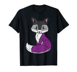 Fox Animal LGBTQ Asexual Flag Ace Pride Ally Men Women T-Shirt von Asexual Shirts LGBT Pride Ace Men Women Gifts