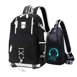 Asge Schulrucksack Jungen Teenager Nylon Groß Schultaschen Mädchen Ranzen Kinder Rucksäcke Fußball Druck Schulranzen für 8-15 Jahre School Bags for Boys Wasserdicht Schulranzen von Asge