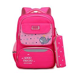 Asge Schulrucksack Mädchen Teenager Wasserdichter Schulrucksack Schulranzen Klasse 3-5 Kind Buchtasche für Teenager Mädchen Geschenk (PinkB) von Asge