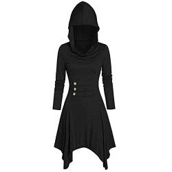 Damen Pulloverkleid Mit Kapuze Herbstkleid Sexy Pullover Kleid Kapuzenpullover Hoodie Farbeblock Slim Casual Langarm Minikleid Enges Strickkleid Herbst Winter Frauen Bodycon Gothic Winterkleid von Ashleyzj