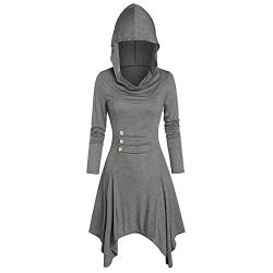 Damen Pulloverkleid Mit Kapuze Herbstkleid Sexy Pullover Kleid Kapuzenpullover Hoodie Farbeblock Slim Casual Langarm Minikleid Enges Strickkleid Herbst Winter Frauen Bodycon Gothic Winterkleid von Ashleyzj