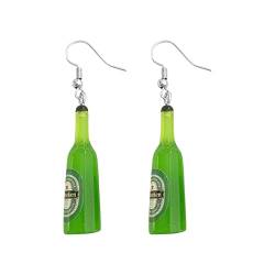 Ohrringe Set Personalisierte Simulation Mini-Bierflaschen-Ohrringe, kreative und lustige Mädchen-Weinflaschen-Ohrringe Schmuck Für Damen Ohrringe von Ashleyzj