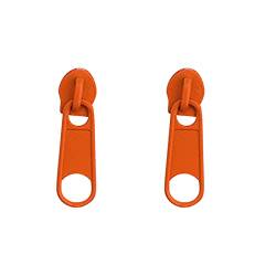 Ohrringe Silber 925 Ohrringe Damen Farbe Reißverschluss Schnalle Ohrstecker Persönlichkeit Ohrclip Reißverschluss Ohrstecker Schillernde Ohrringe Mädchen (Orange, One Size) von Ashleyzj