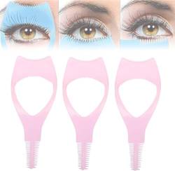 Mascara Shield Applicator Guard,3 in 1 Eyelashes Tools Mascara Shield Applicator Guard,Eyelash Tool Upper Lower Eye Lash Mascara Guard Applicator,Eyelash Guide for Makeup Beginner (Pink*3) von Ashopfun