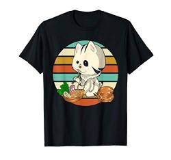 Haustier Japanisches Essen Geschenk Retro Katze Ramen T-Shirt von Asien Anime Ramen Geschenk