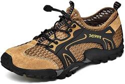 Mesh Schuhe Herren Sandalen Herren Atmungsaktiv Leichte Schuhe Außenbereich Wandersandalen Barfuß Training Wasser Walking Turnschuhe （Braun,47/48 EU,48 Markengröße von Asifn
