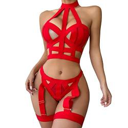 Asija Dessous Damen Sexy Unterwäsche Sexy Nachtwäsche Frauen Techno Outfit Festival Outfit Damen Sexy Durchsichtige Negligee Kinki Outfit Sexy Nachtwäsche Frauen Dessous Ouvert Rave Kleid Damen Body von Asija