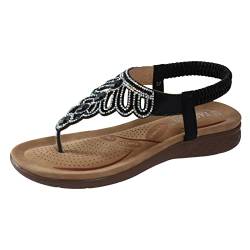 Asija Flache Schuhe Für Damen Orthopädische Flip-Flop-Sandalen,Einfache Textur Einfarbig Flache Sandalen Sommer Strand - Plateausandalen Damen Für Fußgewölbe-Stützfunktion Flip Flops Pantoletten von Asija