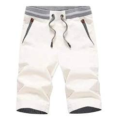 Asija Herren Sporthose Kurz Mit Tunnelzug Leinenhose Sommer Leichte Strandshorts Shorts Sweatpants Trainingshose Bermuda Outdoor Stretch Freizeithosen Elastisch Sportshorts Jogginghose Sweatshorts von Asija