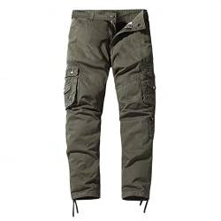 Asija Jogginghose Herren Wanderhose Taschen Hosen Regular Fit warme Casual komfortable Oversize Sporthose Freizeithose Cargo Pants Jeans Elastische Trainingshose Fitness Sweathose Streetwear von Asija