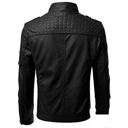 Asija Lederjacke Herren,Lederjacke Kunstlederjacke Herren Kunstleder Farbvarianten Jacke Bikerjacke Übergangsjacke Herrenjacke Leder Echtlederjacke Echtleder Wildleder Biker 777/9680K von Asija