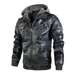 Asija Lederjacke Herren Schwarz,Herren Kunstlederjacke Kunstleder Lederjacke Farbvarianten Jacke Bikerjacke Übergangsjacke Herrenjacke Leder Echtlederjacke Echtleder Wildleder Biker SCHWARZ von Asija