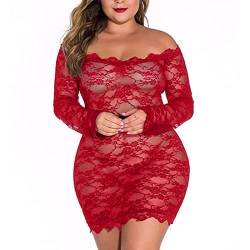 Asija Nachtkleid Damen Vintage Damen Dessous Nachthemd Negligee Lingerie Für Sex Erotische Sleepwear Unterwäsche Nachtwäsche Dessous Reizwäsche Rückenfrei Cosplay Push Up Nachtkleid Babydoll von Asija