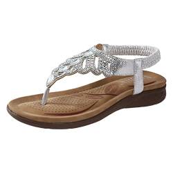 Asija Orthopädische Schuhe Sandalen Damen Sommer Comfort Keilabsatz Slippers Orthopädische Schuhe Plateau Zehentrenner Römische Flip Flops Slipper Hausschuhe Rutschfeste Strandsandalen Sommerschuhe von Asija